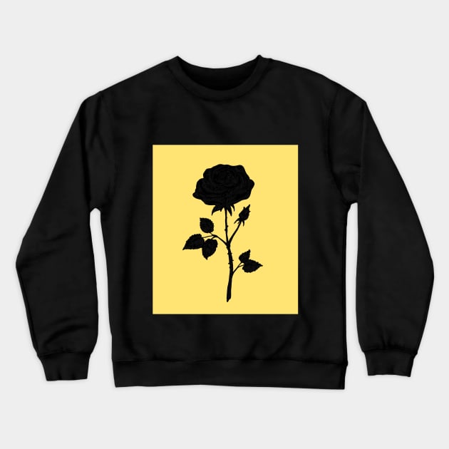 black rose Crewneck Sweatshirt by minimalstore